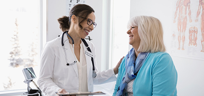 actor portrayal of female doctor with female patient