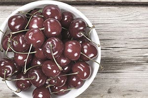 cherries in a bowl